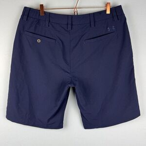 Under Armour Mens 40 Matchplay 10" Loose‎ Golf Shorts Navy Blue Lightweight Logo